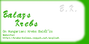 balazs krebs business card